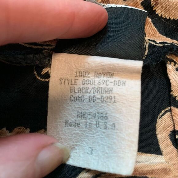 Vintage Judy Knapp Black Floral Mini Skirt Sarong Ruffle Wrap Small S - Picture 4 of 4